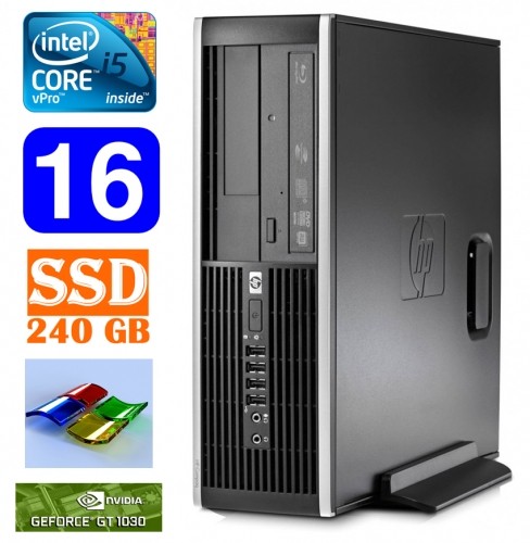 Hewlett-packard HP 8100 Elite SFF i5-650 16GB 240SSD GT1030 2GB DVD WIN10PRO/W7P image 1