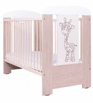 Gulta GIRAFFE oak santana, ar nolaižamo sānu (Drewex)