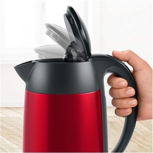Bosch Kettle DesignLine TWK3P424 Electric, 2400 W, 1.7 L, Stainless steel, 360° rotational base, Red image 1