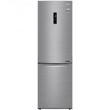 LG Refrigerator GBB71PZDMN A++, Free standing, Combi, Height 186 cm, No Frost system, Fridge net capacity 234 L, Freezer net capacity 107 L, Display, 36 dB, Silver