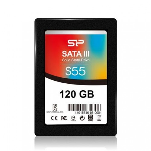 Silicon Power Slim S55 120 GB, SSD interface SATA, Write speed 420 MB/s, Read speed 550 MB/s image 1