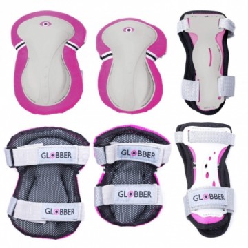 GLOBBER elbow and knee pads PROTECTIVE JUNIOR  DEEP PINK XS RANGE B ( 25-50KG ),541-110