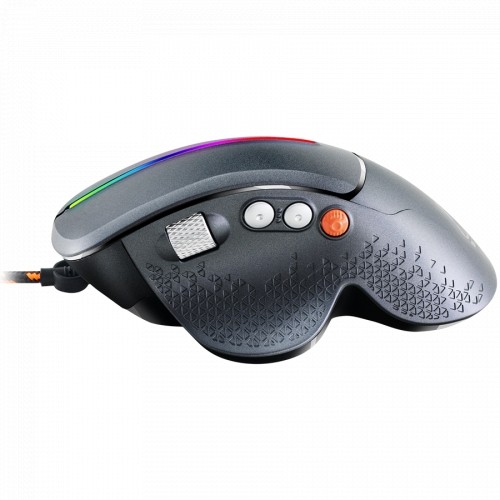 CANYON Apstar GM-12 Wired High-end Gaming Mouse with 6 programmable buttons, sunplus optical sensor, 6 levels of DPI and up to 6400, 2 million times key life, 1.65m Braided USB cable,Matt UV coating surface and RGB lights with 7 LED flowing mode, size:123 image 3