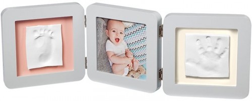 Baby Art Double 2P Essentials komplekts mazuļa pēdiņu/rociņu nospieduma izveidošanai, pastel - 3601095300 image 1