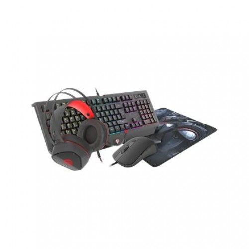 GENESIS COMBO set 4in1 cobalt 330 rgb keyboard + mouse +headphones + mousepad, us layout image 1