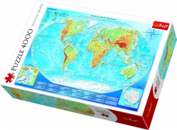 TREFL Puzle Pasaules karte, 4000
