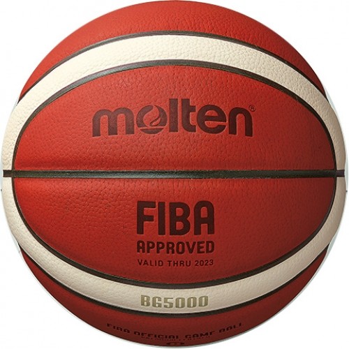 Basketball ball TOP competition MOLTEN B6G5000 FIBA premium leather size 6 image 1