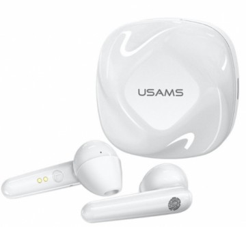 Usams BHUSD01 SD TWS Airpods Bluetooth 5.0 Stereo Austiņas ar Pieskāriena vadību / HD Mikrofonu / Baltas