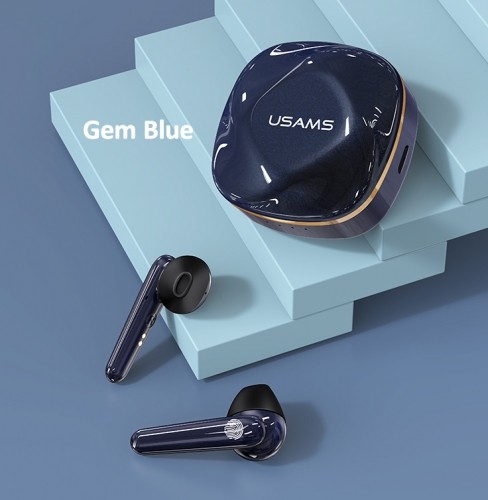 Usams SD TWS Airpods Bluetooth 5.0 Stereo Austiņas ar Pieskāriena vadību / HD Mikrofonu Zilas image 1
