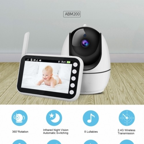 Bērnu uzraudzības video monitors, Video aukle 720P - AMB200 image 3