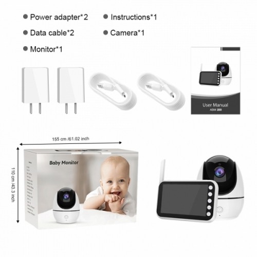 Bērnu uzraudzības video monitors, Video aukle 720P - AMB200 image 5