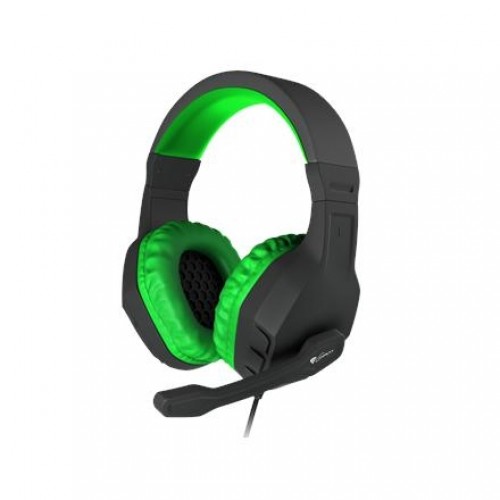 GENESIS ARGON 200 Gaming Headset, On-Ear, Wired, Microphone, Green image 1