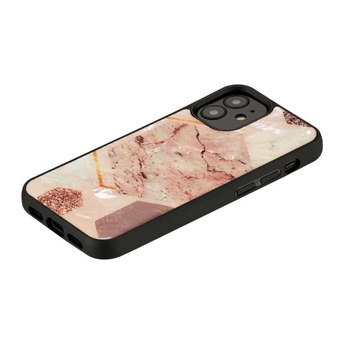 iKins case for Apple iPhone 12 mini pink marble image 2