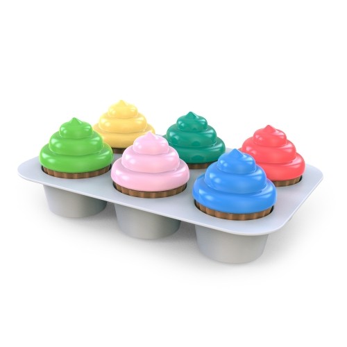 BRIGHT STARTS rotaļlieta Sort & Sweet cupcakes, 12499-3-MEWW-YW2 image 1