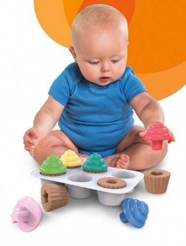BRIGHT STARTS rotaļlieta Sort & Sweet cupcakes, 12499-3-MEWW-YW2 image 4