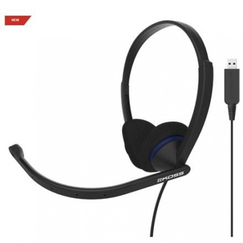 Koss Headphones CS200 USB Headband/On-Ear, USB, Microphone, Black, image 1