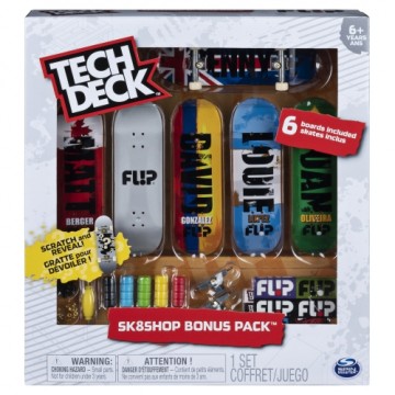 Techdeck TECH DECK skrituļdēļa komplekts Bonus Sk8 Shop, 6 gab, sortimentu, 6028845