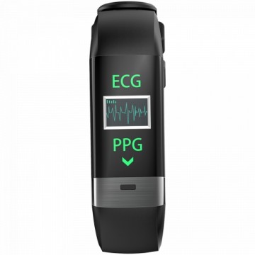 Canyon Smart Band, colorful 0.96inch TFT, ECG+PPG function,  IP67 waterproof, multi-sport mode, compatibility with iOS and android, battery 105mAh, Black, host: 55*19.5*12mm, strap: 18wide*240mm, 24g