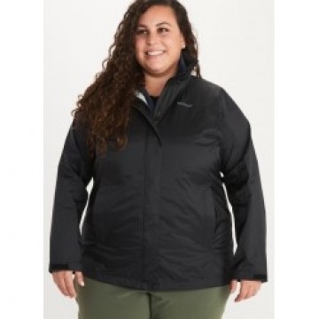 Marmot Jaka Wms PreCip Eco Jacket Plus 3XL Black