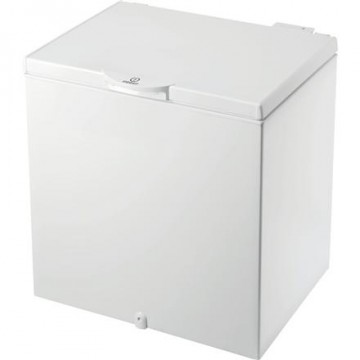 Freezer INDESIT OS 1A 200 H Energy efficiency class F, Chest, Free standing, Height 86.5 cm, Total net capacity 202 L, White
