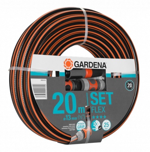 Gardena Comfort Flex šļūtene 13mm, 20m, elastīgāka komplekts image 2