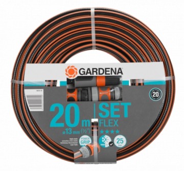 Gardena Comfort Flex šļūtene 13mm, 20m, elastīgāka komplekts
