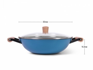 Čuguna panna Ø 32 cm WOK SEAGREEN