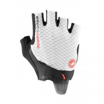 Castelli Velo īsie cimdi ROSSO CORSA PRO V Glove XL White