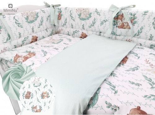 MIMINU Lulu Natural gultas veļas komplekts 2 daļas Cold Mint, 135x100cm, 40x60cm image 2