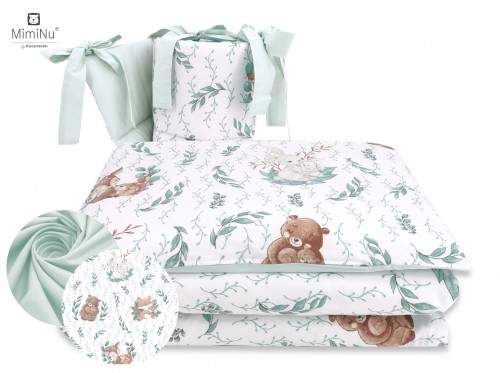 MIMINU Lulu Natural gultas veļas komplekts 2 daļas Cold Mint, 135x100cm, 40x60cm image 3