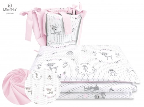 MIMINU Deer Pink gultas veļas komplekts 2 daļas Pink, 135x100cm, 40x60cm image 2