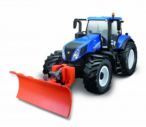 MAISTO TECH automašīnas modelis New Holland Tractor with snow plow, 82303 image 1