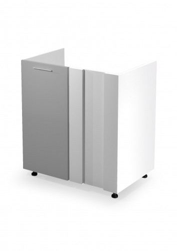Halmar VENTO DK-80/82 corner sink cabinet, color: white / light grey image 1