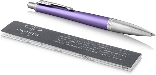 Lodīšu pildspalva Parker Urban Premium BALLPOINT Violet Metal (zils pildījums) image 3