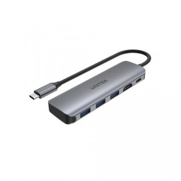 UNITEK H1107E interface hub USB 3.2 Gen 1 (3.1 Gen 1) Type-C 5000 Mbit/s Grey
