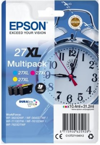 Epson Multipack 3-colour 27XL DURABrite Ultra Ink image 1