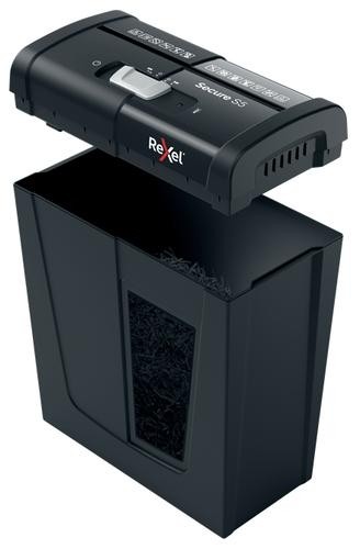 Rexel Secure S5 paper shredder Strip shredding 70 dB Black image 1