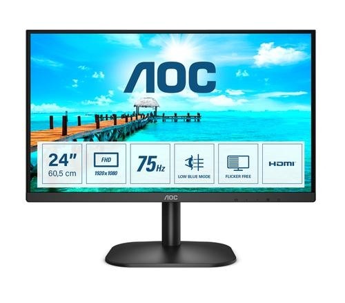 AOC Basic-line 24B2XHM2 computer monitor 60.5 cm (23.8&quot;) 1920 x 1080 pixels Full HD LCD Black image 1
