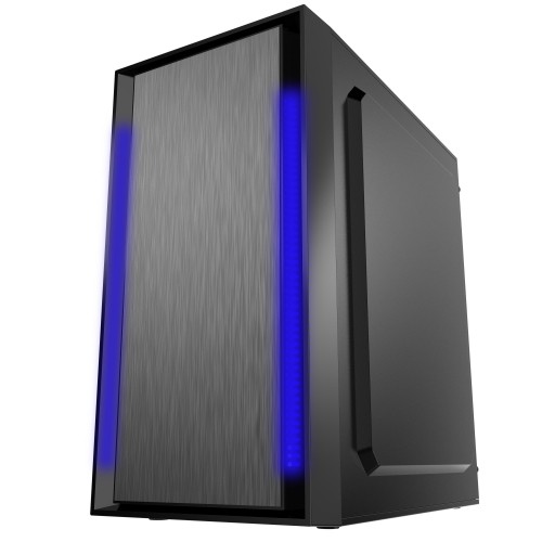Gembird CCC-FORNAX-960B midi-tower ATX case Fornax 960B - 3x blue LED fan, 2x USB 3.0, acrylic side panel, black image 2