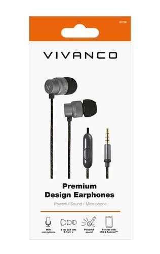 Vivanco Premium Headset In-ear 3.5 mm connector Black image 2