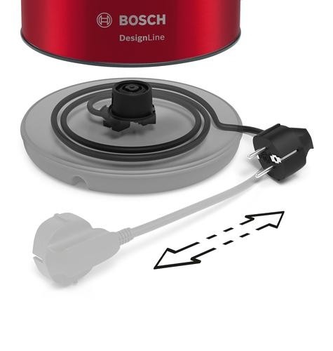 Bosch TWK3P424 electric kettle 1.7 L 2400 W Grey, Red image 3