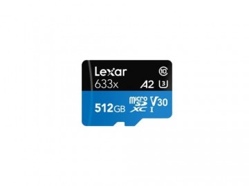 Lexar 633x memory card 512 GB MicroSDXC UHS-I Class 10