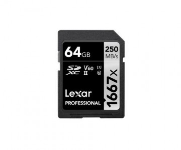 Lexar SDXC, 64 GB memory card UHS-II Class 10