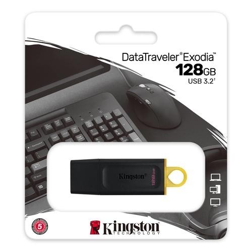 Kingston Technology DataTraveler Exodia USB flash drive 128 GB USB Type-A 3.2 Gen 1 (3.1 Gen 1) Black image 3