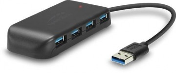 SPEEDLINK SL-140108-BK interface hub USB 3.2 Gen 1 (3.1 Gen 1) Type-A 5000 Mbit/s Black