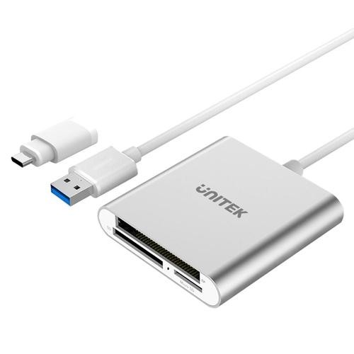 UNITEK Y-9313 card reader USB 3.2 Gen 1 (3.1 Gen 1) Silver image 1