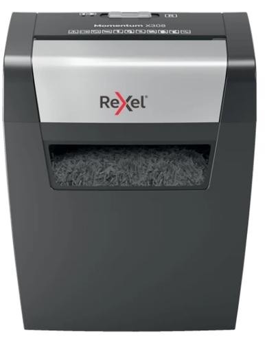 Rexel X308 paper shredder Cross shredding 22 cm Black, Silver image 1