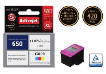 Activejet ink for Hewlett Packard No.650 CZ102AE