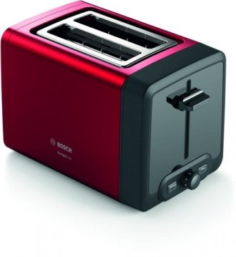 Bosch DesignLine TAT4P424 - Toaster - 2 Scheibe 2 slice(s) 970 W Black, Red