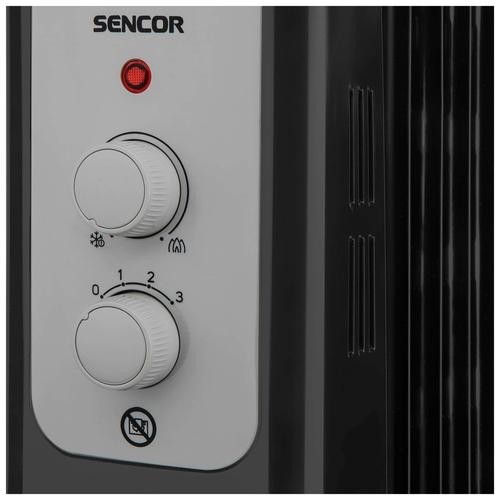 Sencor SOH 3309BK electric space heater Indoor Black 2000 W Oil electric space heater image 3